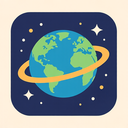 icon_space_globe_flat_pastel icon preview