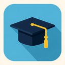 icon_space_graduation_cap_flat_design icon preview