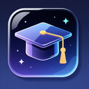 icon_space_graduation_cap_glassy icon preview