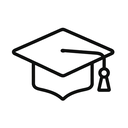 icon_space_graduation_cap_line_art icon preview