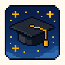 icon_space_graduation_cap_pixel_art icon preview