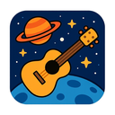 icon_space_guitar_cartoon icon preview