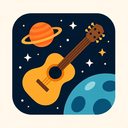 icon_space_guitar_flat_design icon preview