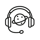 icon_space_headphones_line_art icon preview