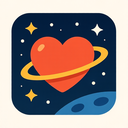 icon_space_heart_flat_design icon preview