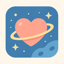 icon_space_heart_flat_pastel icon preview