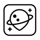 icon_space_heart_monochrome icon preview