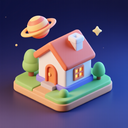icon_space_house_3d_isometric icon preview