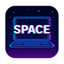 icon_space_laptop_digital_glitch icon preview