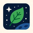 icon_space_leaf_flat_design icon preview