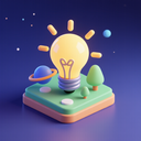 icon_space_light_bulb_3d_isometric icon preview