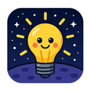icon_space_light_bulb_cartoon icon preview