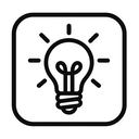 icon_space_light_bulb_monochrome icon preview