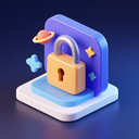 icon_space_lock_3d_isometric icon preview