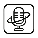 icon_space_microphone_minimal_outline icon preview