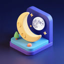 icon_space_moon_3d_isometric icon preview