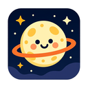 icon_space_moon_cartoon icon preview