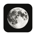 icon_space_moon_monochrome icon preview