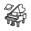 icon_space_piano_line_art icon preview