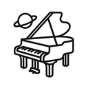 icon_space_piano_minimal_outline icon preview