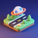icon_space_road_3d_isometric icon preview