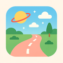 icon_space_road_flat_pastel icon preview