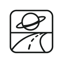 icon_space_road_minimal_outline icon preview