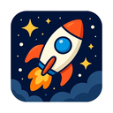 icon_space_rocket_cartoon icon preview