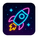 icon_space_rocket_neon icon preview
