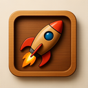 icon_space_rocket_wooden icon preview