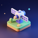icon_space_satellite_3d_isometric icon preview