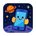 icon_space_smartphone_cartoon icon preview