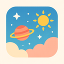 icon_space_sun_flat_pastel icon preview