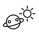 icon_space_sun_line_art icon preview