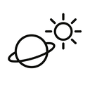 icon_space_sun_minimal_outline icon preview