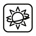 icon_space_sun_monochrome icon preview