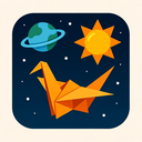 icon_space_sun_origami icon preview