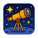 icon_space_telescope_cartoon icon preview