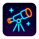 icon_space_telescope_neon icon preview
