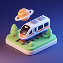 icon_space_train_3d_isometric icon preview