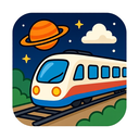 icon_space_train_cartoon icon preview