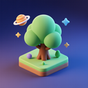 icon_space_tree_3d_isometric icon preview