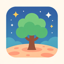 icon_space_tree_flat_pastel icon preview
