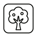 icon_space_tree_line_art icon preview
