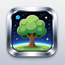 icon_space_tree_metallic icon preview