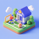 icon_sports_bank_3d_isometric icon preview
