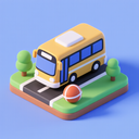 icon_sports_bus_3d_isometric icon preview