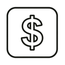 icon_sports_dollar_sign_minimal_outline icon preview