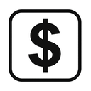icon_sports_dollar_sign_monochrome icon preview