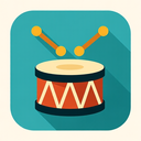 icon_sports_drum_flat_design icon preview